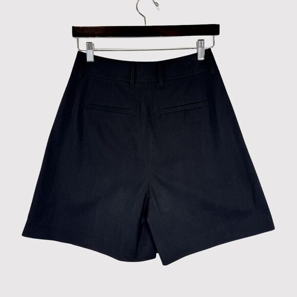 NWT Rebecca Taylor Women Shorts Black Hi Rise Pleated Lightweight Stretch Size 2 - Picture 3 of 10